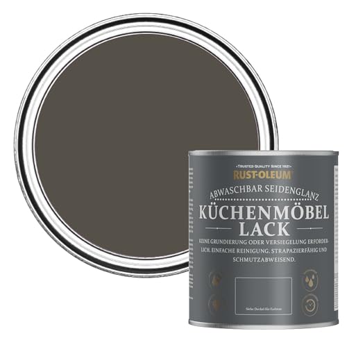 Rust-Oleum Braune Möbelfarbe mit satiniertem Finish, geruchsarm und wasserbasiert für Holz im Innenbereich - Erdbraun 750ml von Rust-Oleum