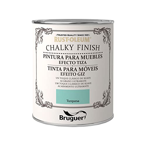 Rust-Oleum Bruguer Chalky Finish Möbelfarbe Türkis 750 ml von Rust-Oleum