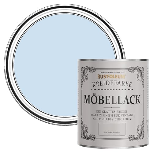 Rust-Oleum weiß Möbel- und Sockelleistenfarbe Kreidefarbe - Taubenblau 750ml von Rustoleum