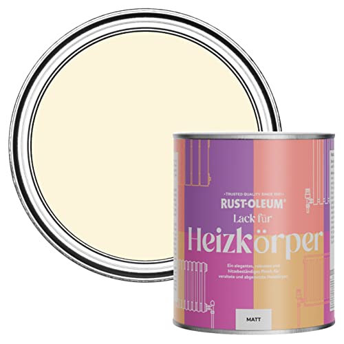 Rust-Oleum Crème Hitzebeständiger Heizkörperlack in mattem Finish - Gebrochenes Weiß 750ml von Rust-Oleum