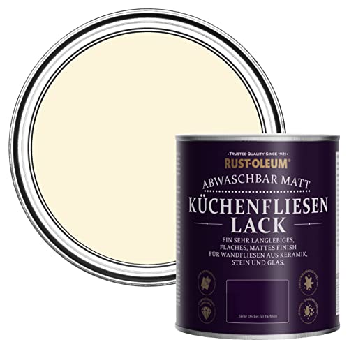 Rust-Oleum Crème Wasserabweisender Küchenfliesenlack in mattem Finish - Gebrochenes Weiß 750ml von Rust-Oleum