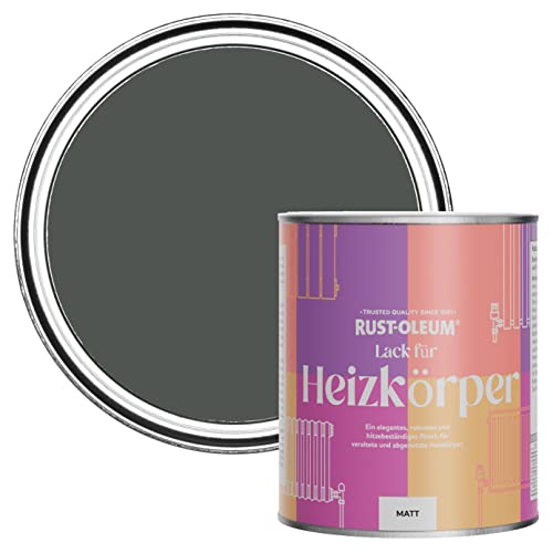 Rust-Oleum Dunkelgrau Hitzebeständiger Heizkörperlack in mattem Finish - Grafit 750ml von Rust-Oleum