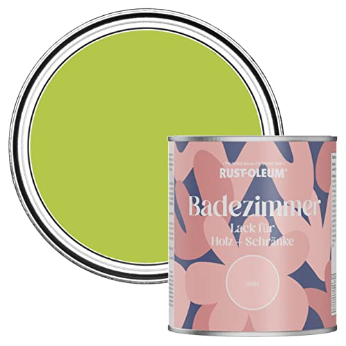 Rust-Oleum Feuchtigkeitsresistenter Badezimmerlack für Holz und Schränke in mattem Finish -Limette 750ml von Rust-Oleum