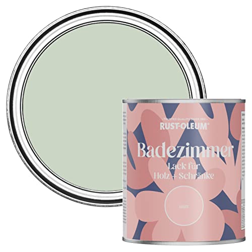 Rust-Oleum Feuchtigkeitsresistenter Badezimmerlack für Holz und Schränke in mattem Finish -Lorbeer Grün 750ml von Rust-Oleum