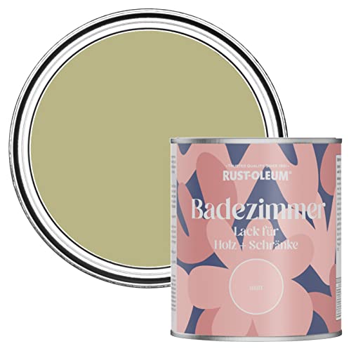Rust-Oleum Feuchtigkeitsresistenter Badezimmerlack für Holz und Schränke in mattem Finish -Salbeigrün 750ml von Rust-Oleum