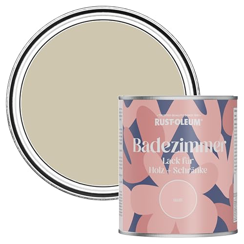 Rust-Oleum Feuchtigkeitsresistenter Badezimmerlack für Holz und Schränke in mattem Finish -Silberner Salbei 750ml von Rust-Oleum