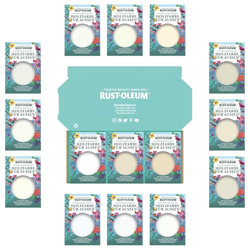 Rust-Oleum Holzfarbe Für Aussen Testerbox - Elegante Weißtöne - Matt von Rust-Oleum