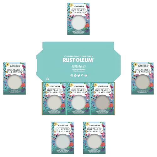 Rust-Oleum Holzfarbe Für Aussen Testerbox - Zarte Grautöne - Seidenglanz von Rust-Oleum