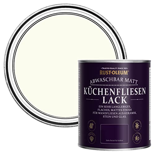 Rust-Oleum Gebrochenes Weiß Wasserabweisender Küchenfliesenlack in mattem Finish - Antik Weiß 750ml von Rust-Oleum