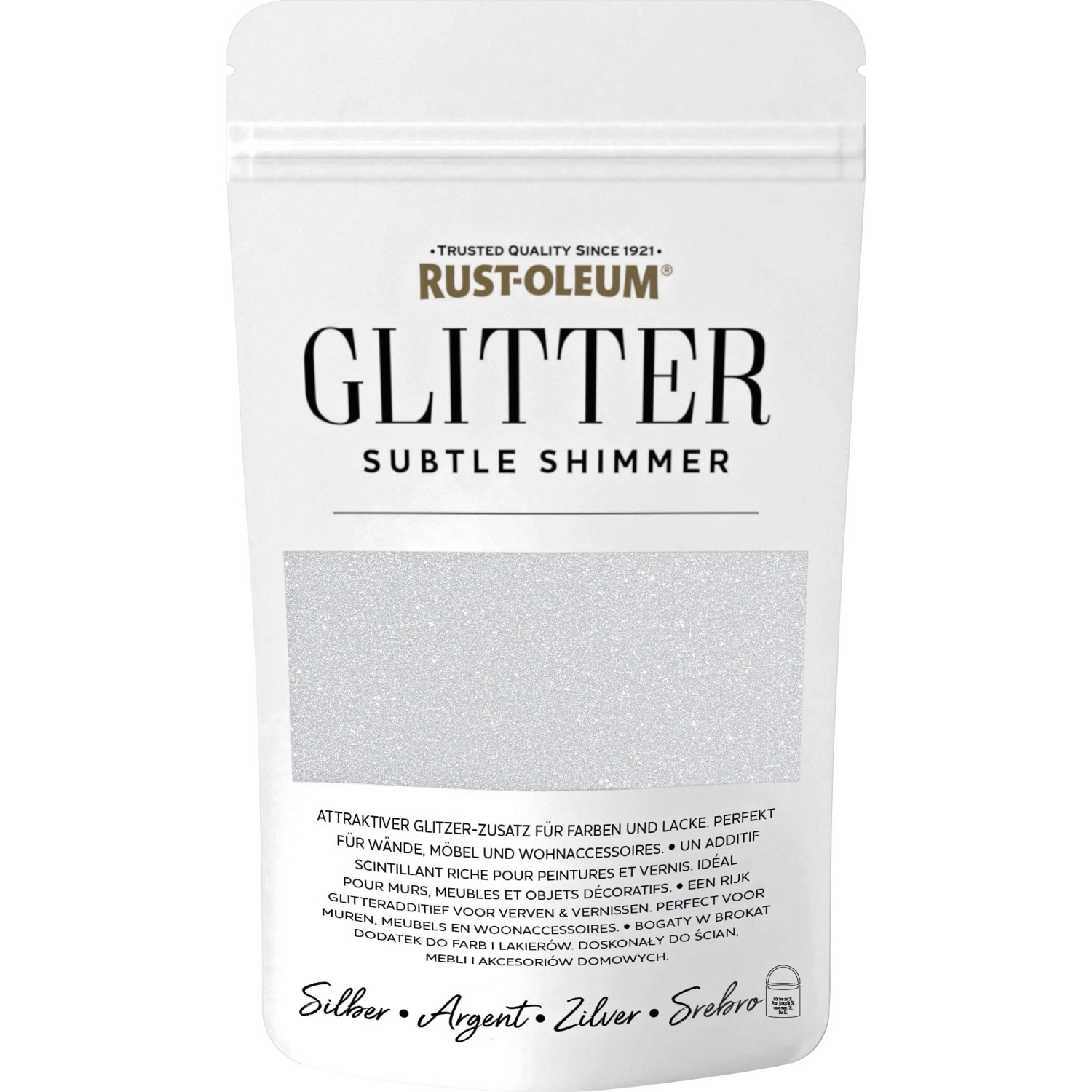 Rust-Oleum Glitzerfarbe Subtle Shimmer Silber 70 g von Rust-Oleum