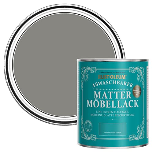 Rust-Oleum Grau Möbel- und Sockelleistenfarbe in mattem Finish - Beton Grau 750ml von Rust-Oleum