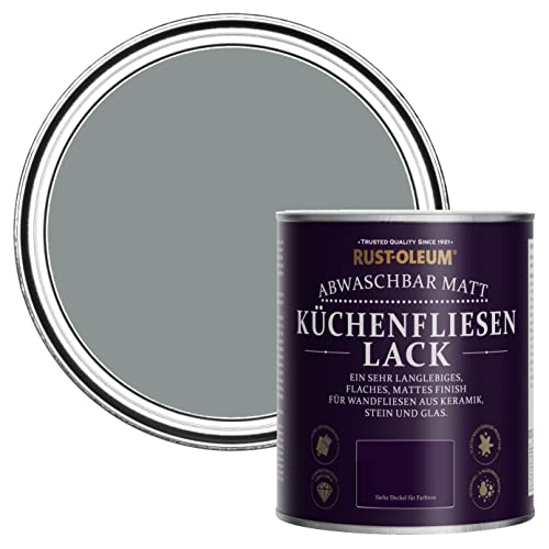 Rust-Oleum Grau Wasserabweisender Küchenfliesenlack in mattem Finish - Blaugrau 750ml von Rust-Oleum