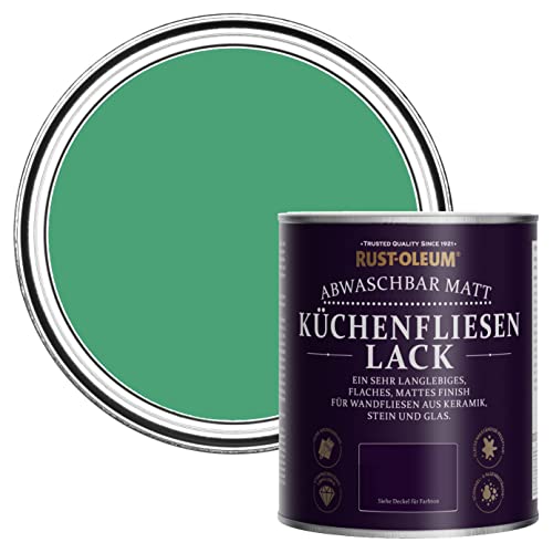 Rust-Oleum Grün Wasserabweisender Küchenfliesenlack in mattem Finish - Smaragd 750ml von Rust-Oleum