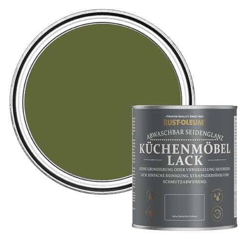Rust-Oleum Grüne Möbelfarbe mit satiniertem Finish, geruchsarm und wasserbasiert für Holz im Innenbereich - Jasper 750ml von Rust-Oleum