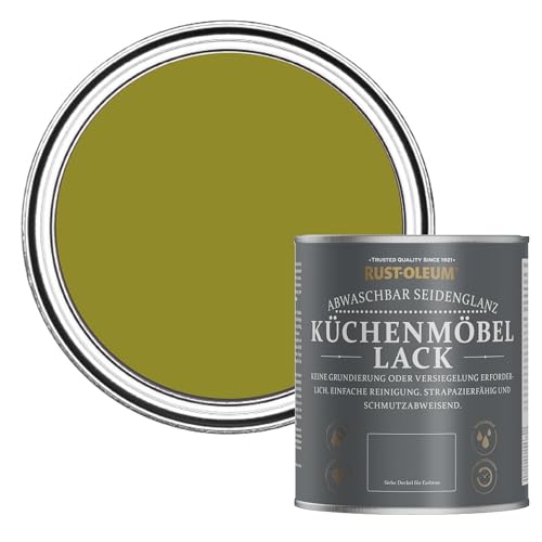 Rust-Oleum Grüne Möbelfarbe mit satiniertem Finish, geruchsarm und wasserbasiert für Holz im Innenbereich - Olive 750ml Rust-Oleum Grüne Möbelfarbe mit satiniertem Finish, geruchsarm und wasserbasiert für Holz im Innenbereich - Olive 750ml von Rust-Oleum