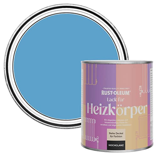 Rust-Oleum Hitzebeständiger Heizkörperlack in hochglänzendem Finish - Azurblau 750ml von Rust-Oleum