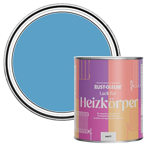 Rust-Oleum Hitzebeständiger Heizkörperlack in mattem Finish -Azurblau 750ml von Rust-Oleum
