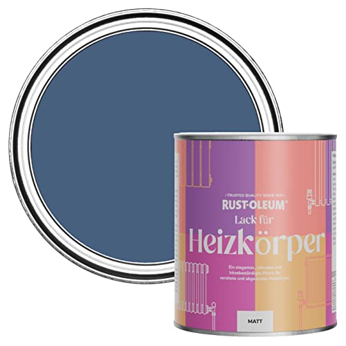 Rust-Oleum Hitzebeständiger Heizkörperlack in mattem Finish -Tintenblau 750ml von Rust-Oleum