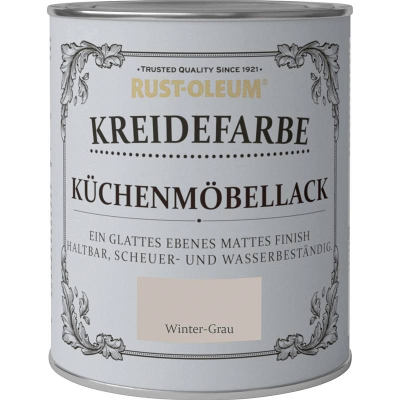 Rust-Oleum Kreidefarbe Küchenmöbellack Winter-Grau matt 750 ml von Rust-Oleum