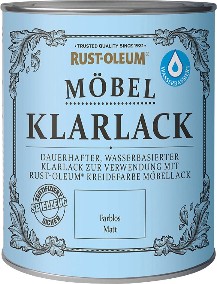 Rust-Oleum Kreidefarbe Möbel-Klarlack 125 ml farblos matt von Rust-Oleum