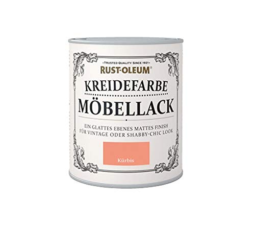 Rust-Oleum Kreidefarbe Möbellack, auf Wasserbasis, hohe Ergiebigkeit, kein Schleifen oder Grundieren, Kürbis, 750ml von Rust-Oleum