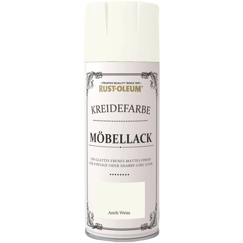 Rust-Oleum Kreidefarbe-Möbellack Sprühfarbe Antikweiß matt 400 ml von Rust Oleum