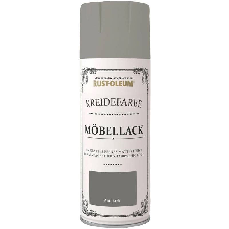 Rust-Oleum Kreidefarbe-Möbellack Sprühfarbe Anthrazit matt 400 ml von Rust Oleum
