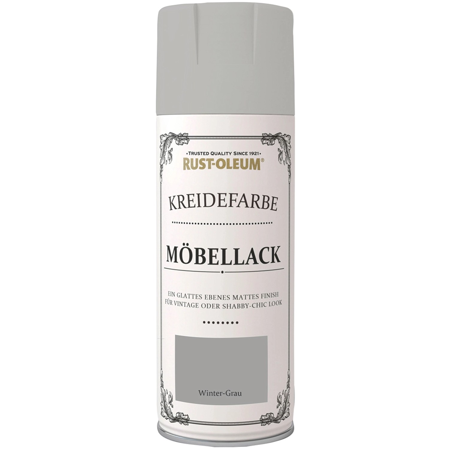 Rust-Oleum Kreidefarbe-Möbellack Sprühfarbe Wintergrau matt 400 ml von Rust Oleum