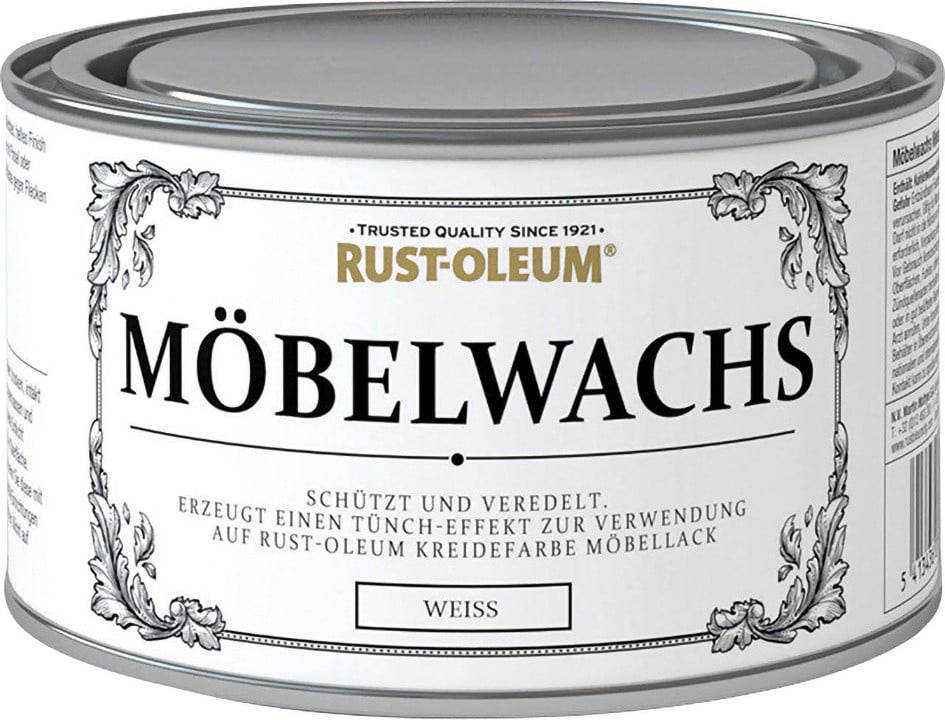 Rust-Oleum Kreidefarbe Möbelwachs 400 ml weiß von Rust-Oleum