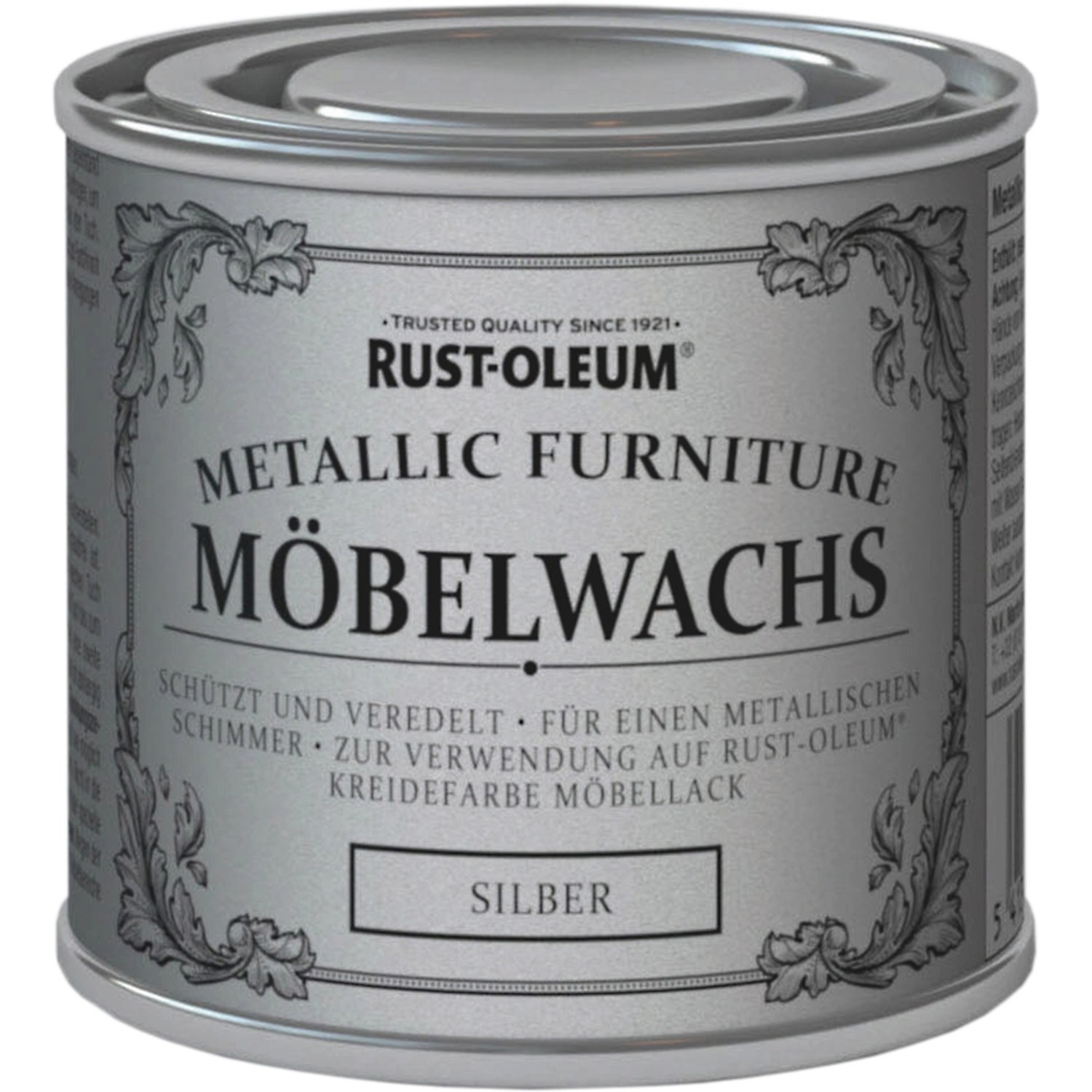 Rust-Oleum Kreidefarbe-Möbelwachs-Politur Metallic-Silber 125 ml von Rust Oleum