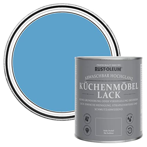 Rust-Oleum Küchenmöbellack im Hochglanz - Finish - Azurblau 750ml von Rust-Oleum
