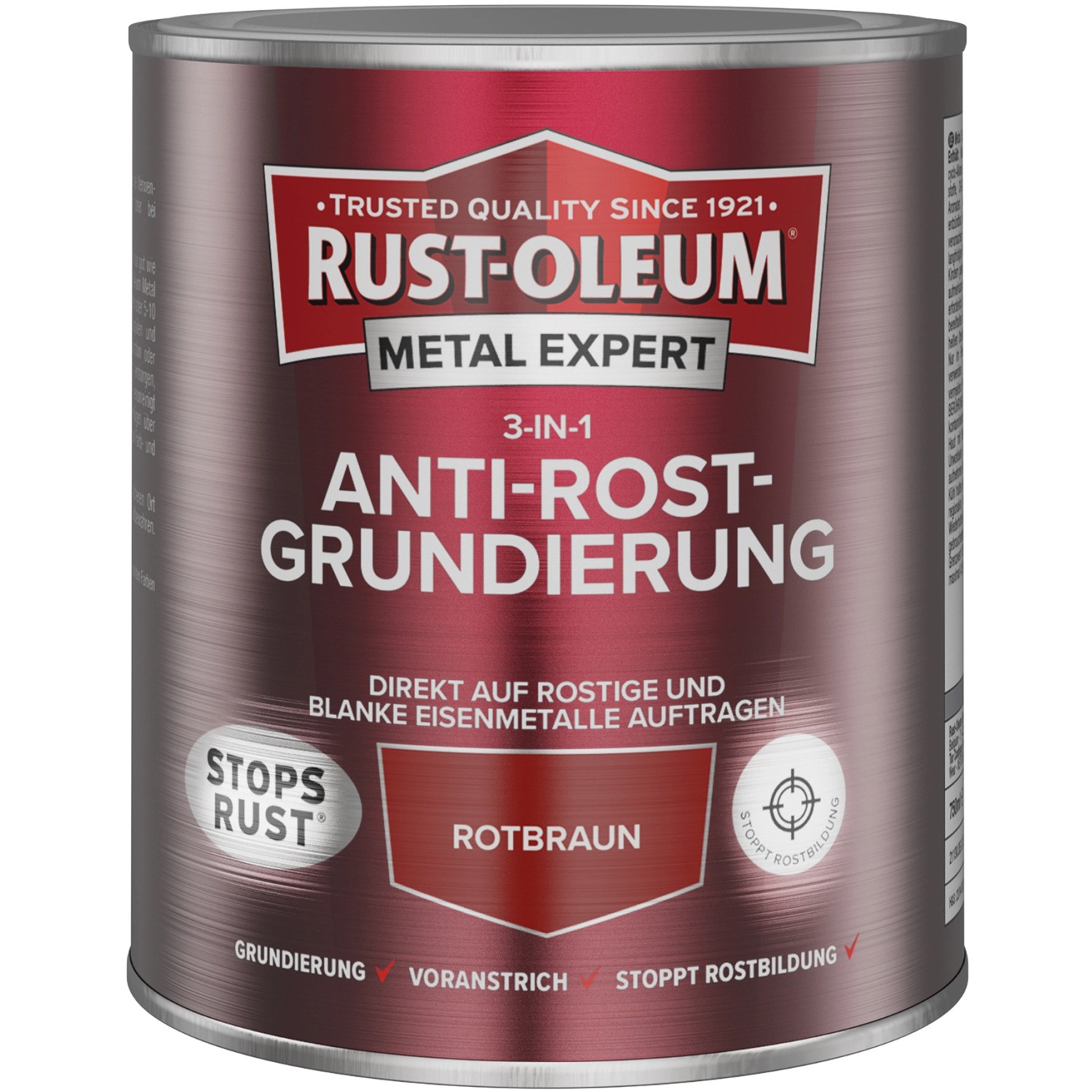 Rust-Oleum Metal Expert 3-in1 Anti-Rost Grundierung Rotbraun 750 ml von Rust-Oleum