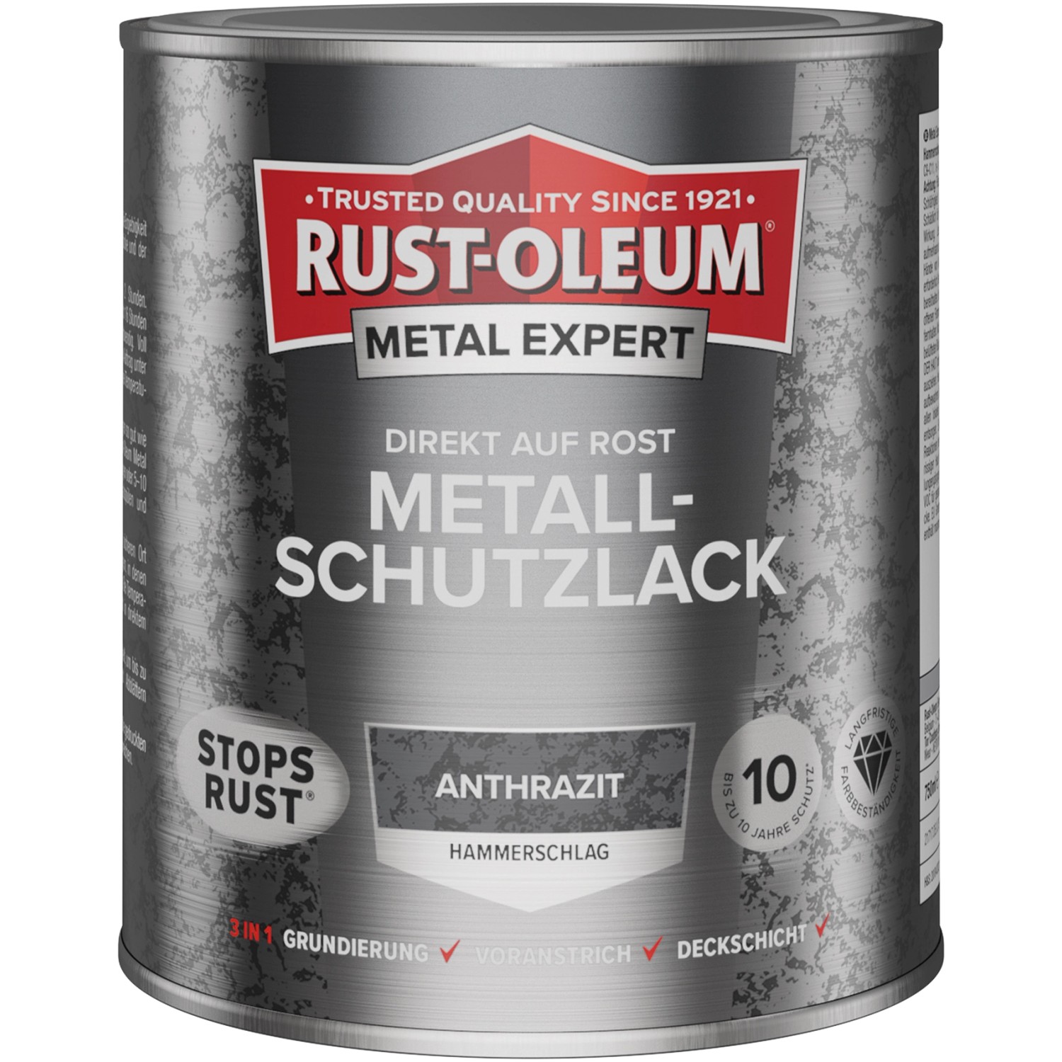 Rust-Oleum Metal Expert Hammerschlag Anthrazit 750 ml von Rust-Oleum