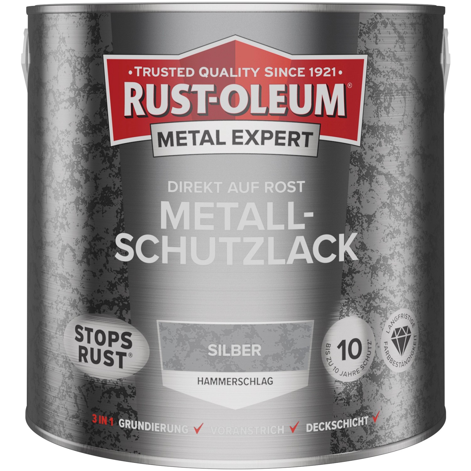 Rust-Oleum Metal Expert Hammerschlag Silber 2,5 l von Rust-Oleum