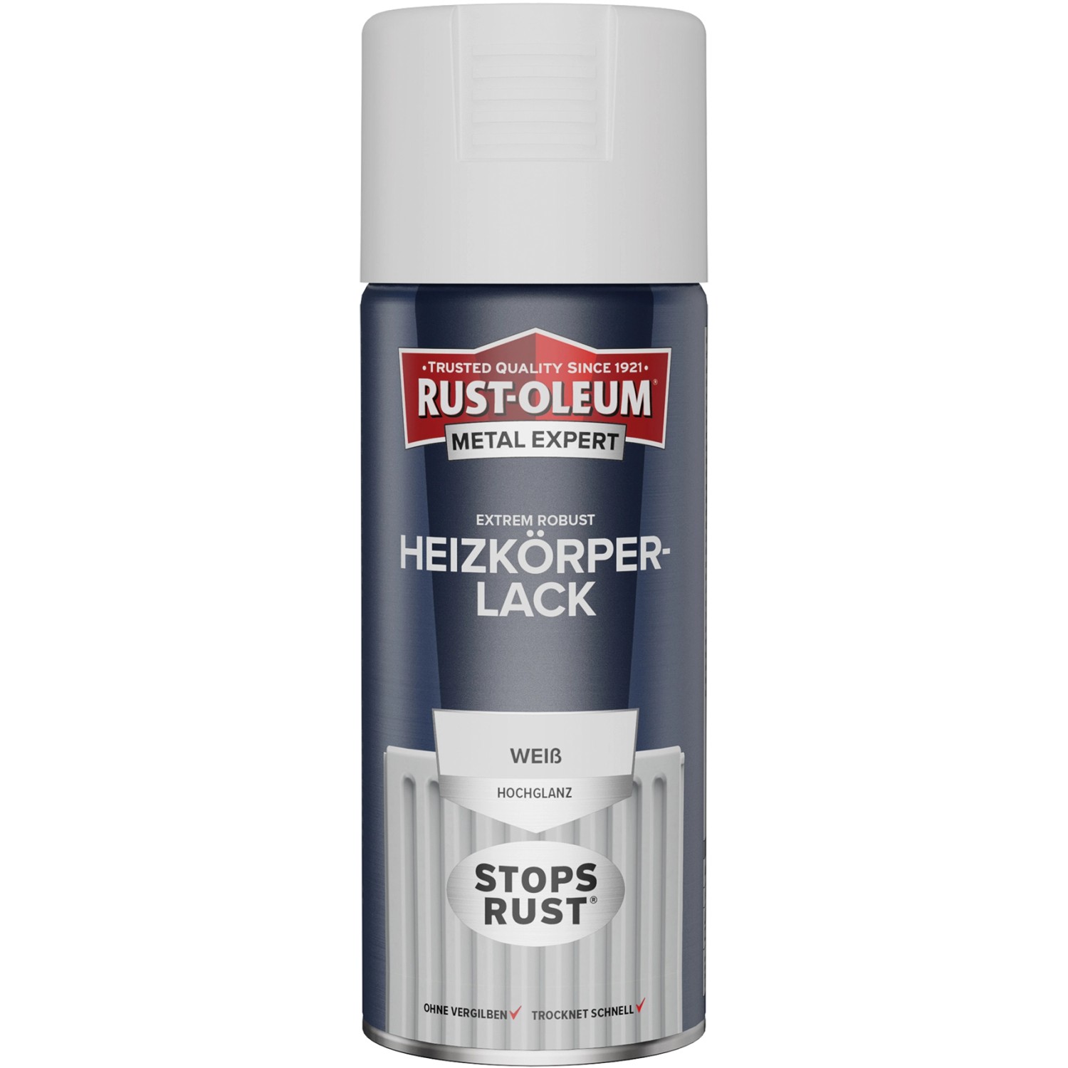 Rust-Oleum Metal Expert Heizkörperlack Hochglanz Sprühfarbe Weiß 400 ml von Rust-Oleum