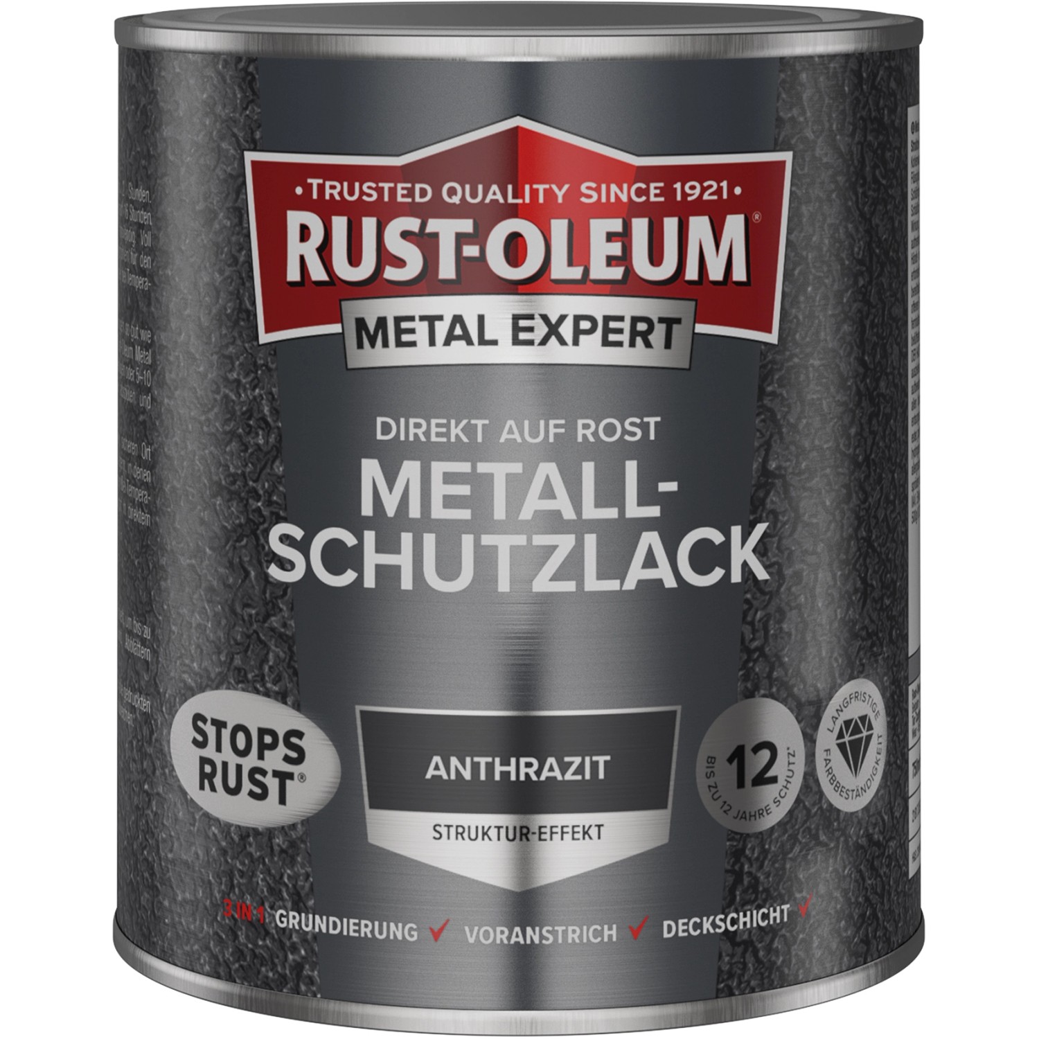 Rust-Oleum Metal Expert Struktur-Effekt Anthrazit 750 ml von Rust-Oleum