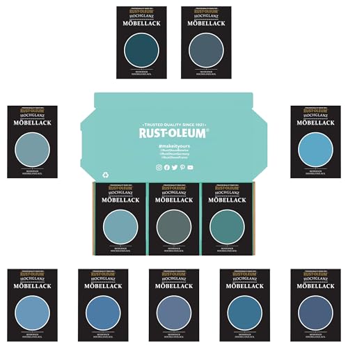 Rust-Oleum Möbellack Testerbox - Tiefe Blautöne - Hochglanz von Rust-Oleum