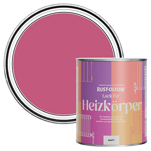 Rust-Oleum Rosa Hitzebeständiger Heizkörperlack in mattem Finish - Himbeere 750ml von Rust-Oleum