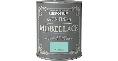 Rust-Oleum Satin Finish Möbellack, Shabby Chic, Vintage-Stil, Edelmattes Seidenfinish, 750ml (Blaugrün) von Rust-Oleum