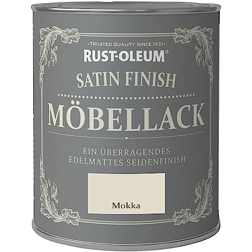 Rust-Oleum Satin Finish Möbellack, Shabby Chic, Vintage-Stil, Edelmattes Seidenfinish, 750ml (Mokka) von Rust-Oleum