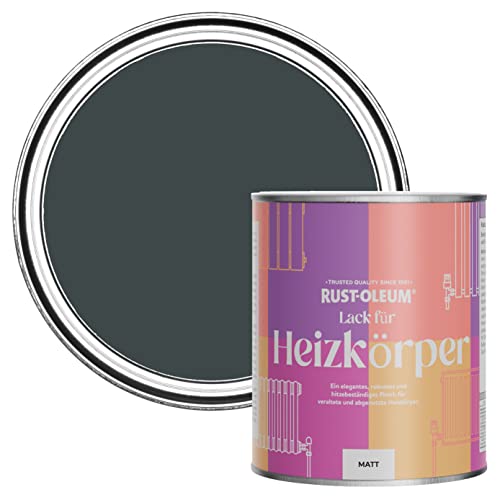 Rust-Oleum Schwarz Hitzebeständiger Heizkörperlack in mattem Finish - Schwarzer Sand 750ml von Rust-Oleum