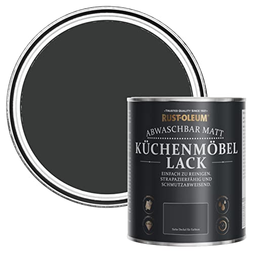 Rust-Oleum Schwarz Küchenmöbellack in mattem Finish - Natürliche Holzkohle 750ml von Rust-Oleum