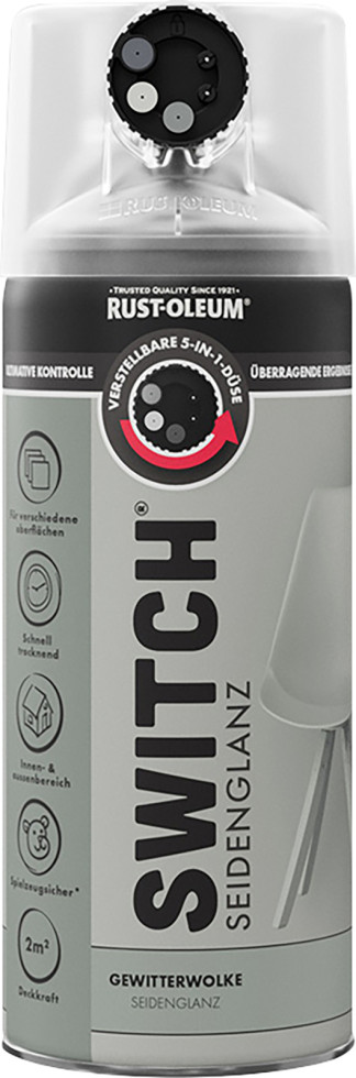 Rust-Oleum Sprühlack Switch 400 ml gewitterwolke seidenglanz Rust-Oleum Sprühlack Switch 400 ml gewitterwolke seidenglanz von Rust-Oleum