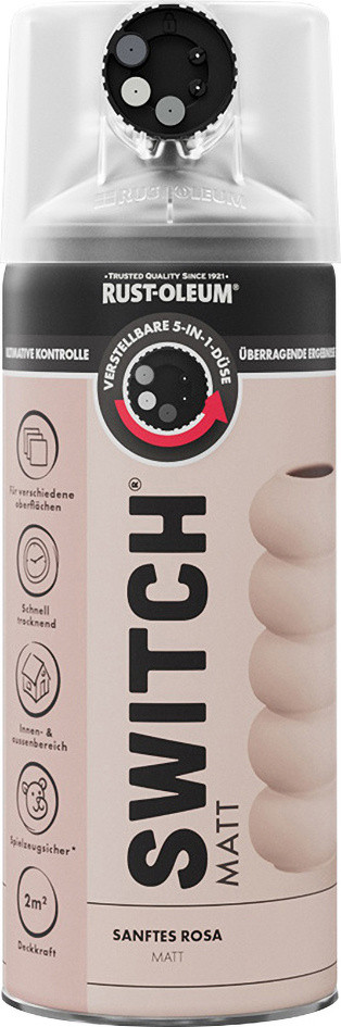 Rust-Oleum Sprühlack Switch 400 ml sanftes rosa matt Rust-Oleum Sprühlack Switch 400 ml sanftes rosa matt von Rust-Oleum