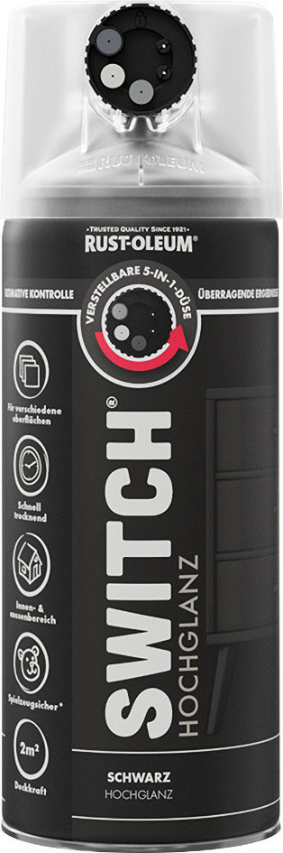Rust-Oleum Sprühlack Switch 400 ml schwarz hochglanz Rust-Oleum Sprühlack Switch 400 ml schwarz hochglanz von Rust-Oleum
