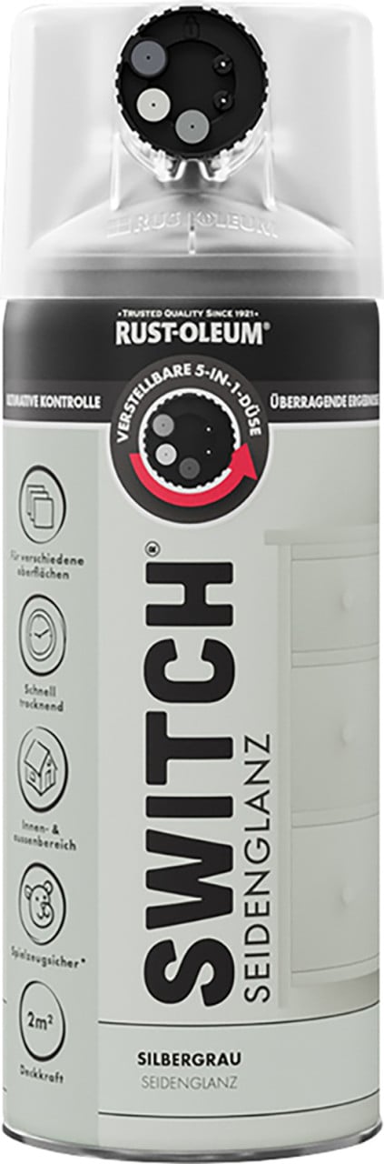 Rust-Oleum Sprühlack Switch 400 ml silbergrau seidenglanz Rust-Oleum Sprühlack Switch 400 ml silbergrau seidenglanz von Rust-Oleum