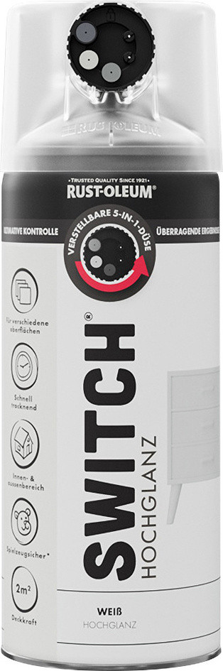 Rust-Oleum Sprühlack Switch 400 ml weiß hochglanz von Rust-Oleum