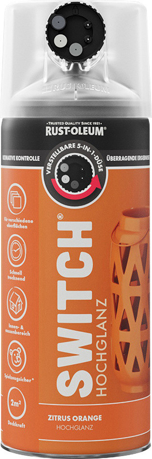 Rust-Oleum Sprühlack Switch 400 ml zitrusorange hochglanz von Rust-Oleum