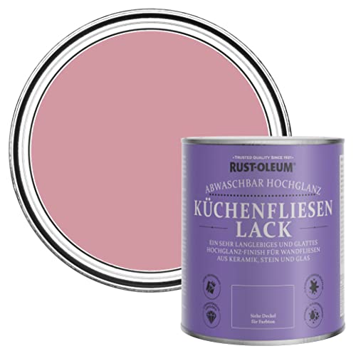 Rust-Oleum Wasserabweisender Küchenfliesenlack in hochglänzendem Finish - Altrosa 750ml von Rust-Oleum