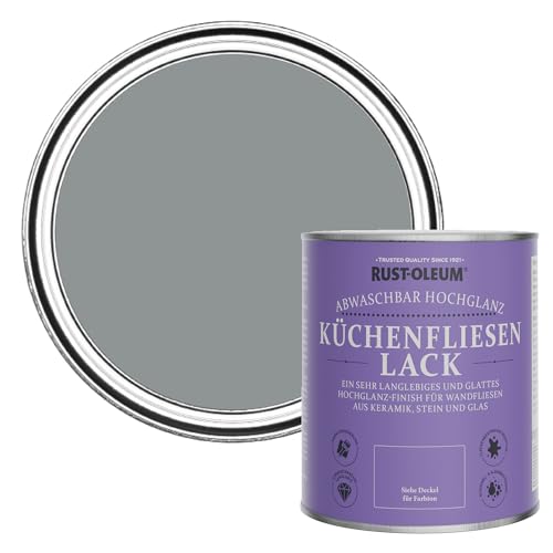 Rust-Oleum Wasserabweisender Küchenfliesenlack in hochglänzendem Finish - Anthrazit 750ml von Rust-Oleum